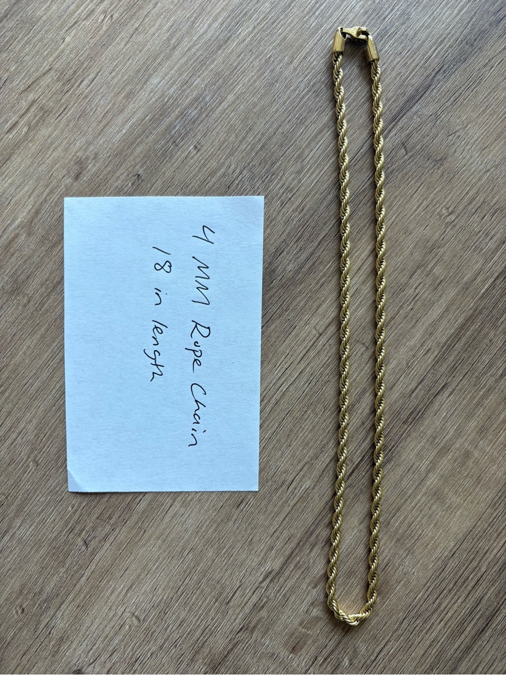 4mm rope chain 18 inch